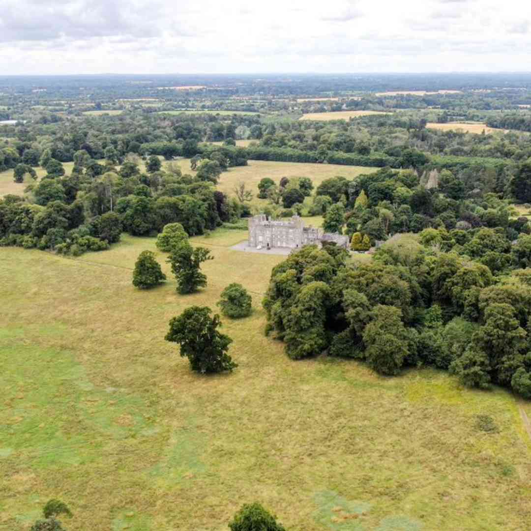 Dunsany castle aerial view