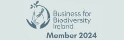 BUSINESS FOR BIODIVERSITY LOGO WITH PLANTS AND DRAGON FLY IN LOGO