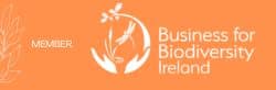 BUSINESS FOR BIODIVERSITY MEMBER LOGO WITH PLANTS AND DRAGONFLY