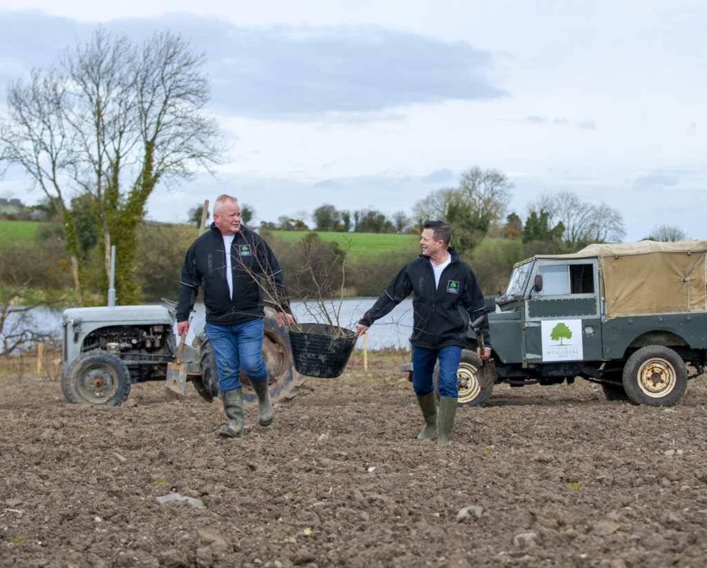 Bob and John tree planting
